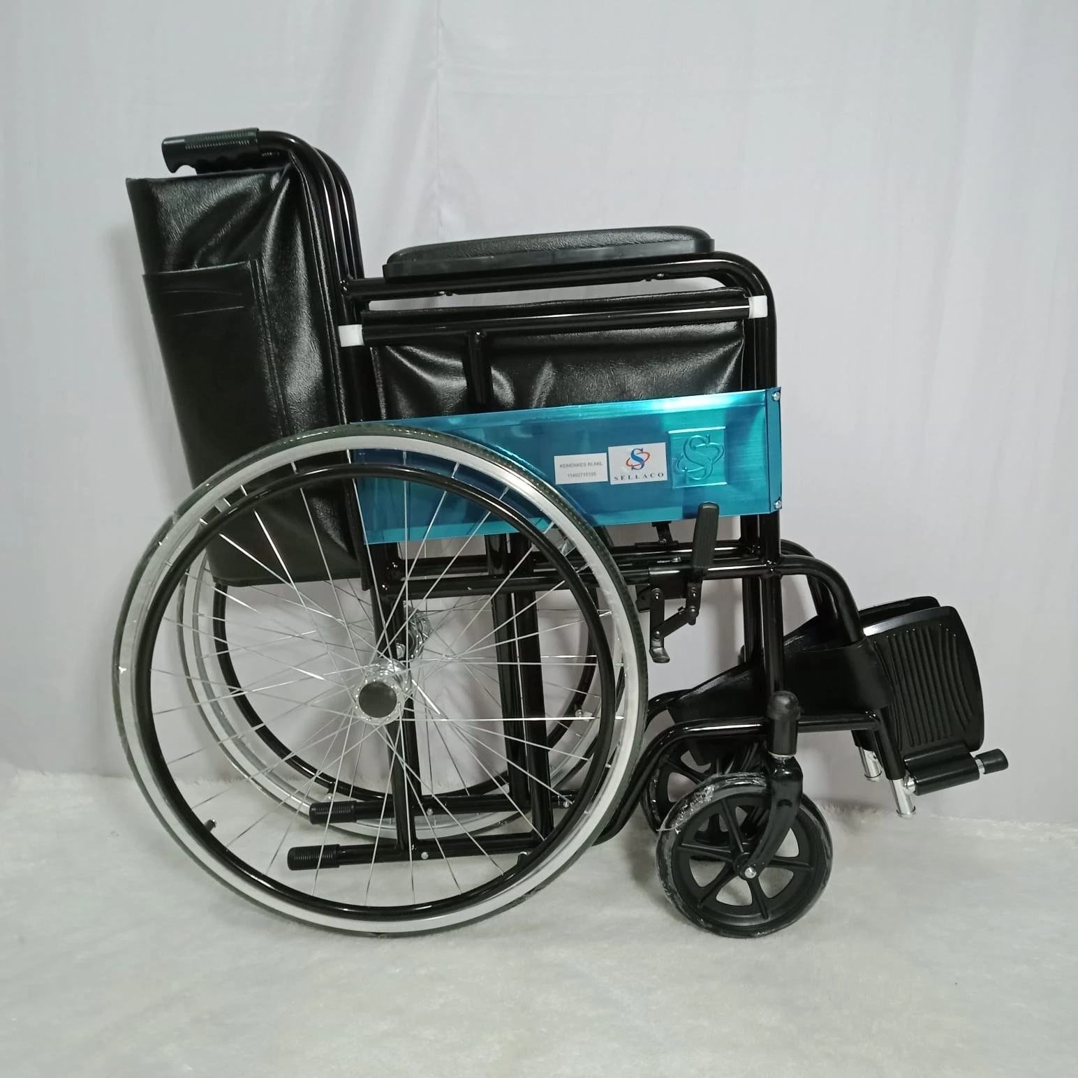 (BARU) KURSI RODA STANDAR RUJI BLACK SELLACO (ZRF-MF)