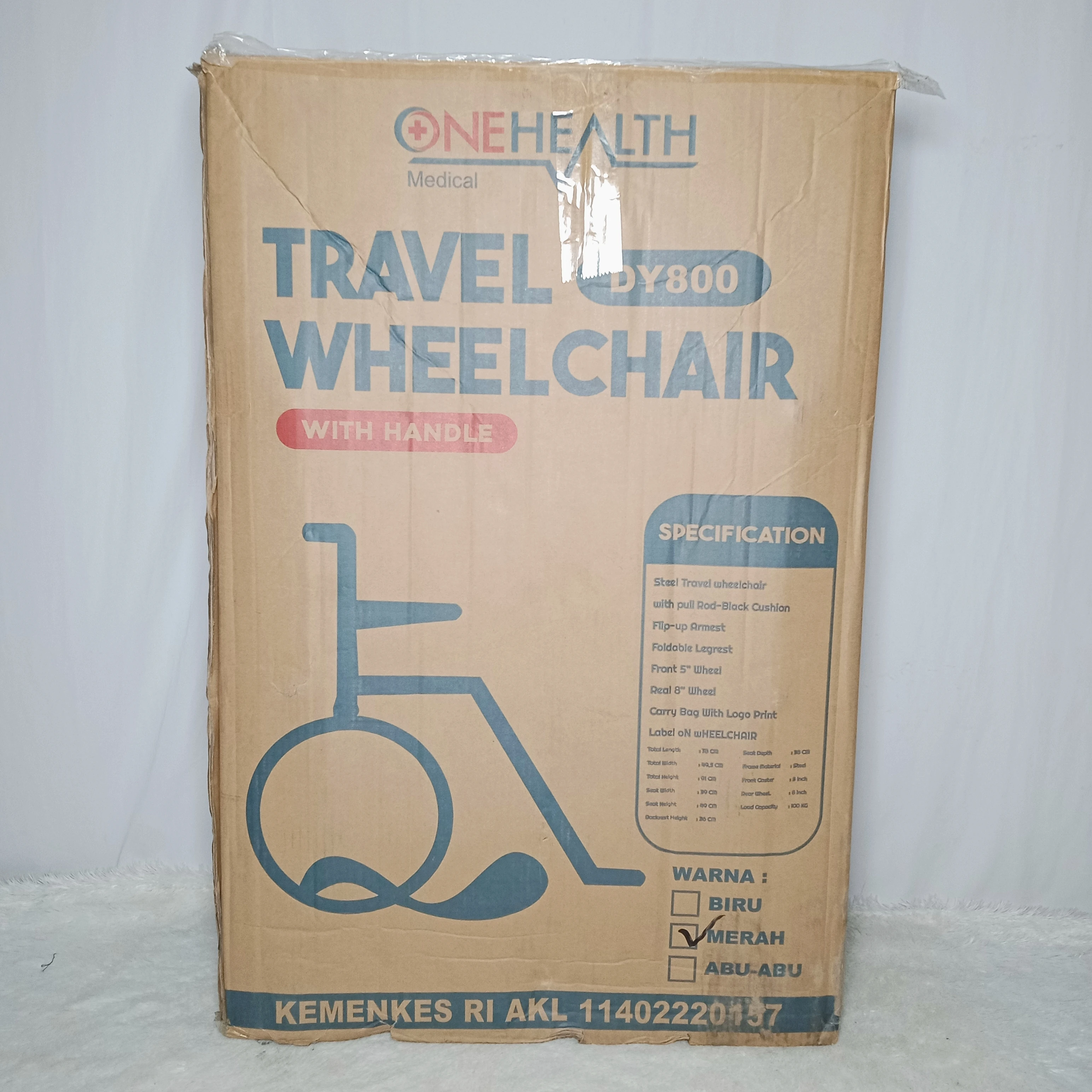 (BARU) KURSI RODA TRAVEL CABIN KOPER ONE HEALTH (XXA-VA ) // (PXA-MF)